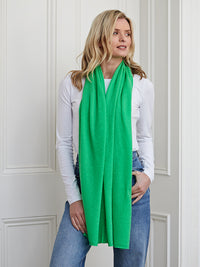 lucy 4-way cashmere poncho - apple green