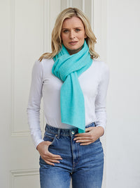 lucy 4-way cashmere poncho - aqua