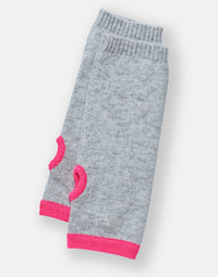 cashmere beanie - grey & pink