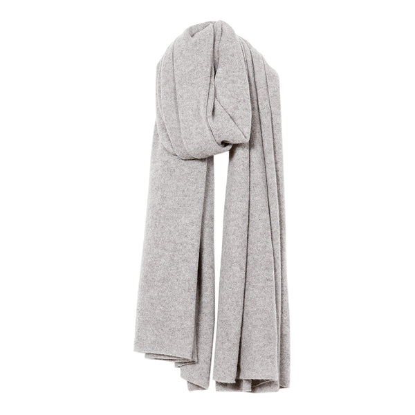 lola light grey cashmere travel wrap