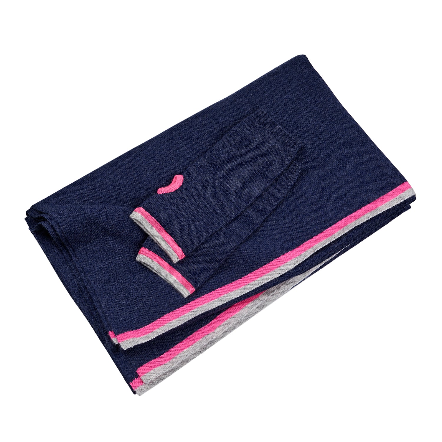 renee wrap & wrist warmer gift set - indigo
