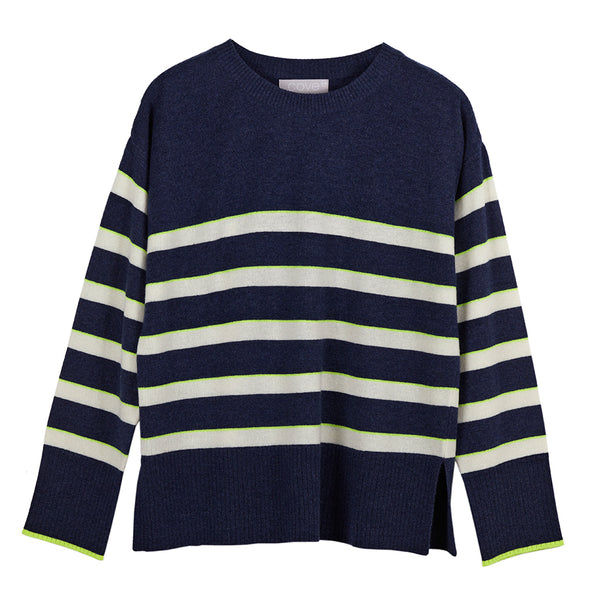 nina navy breton stripe jumper