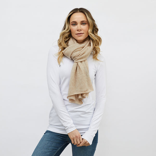 lucy oatmeal 4-way cashmere poncho